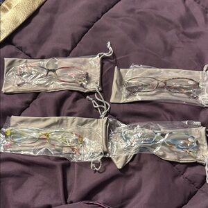 Set of Four Eyeglasses Small reading glasses +1.50 readers Multicolored colorful